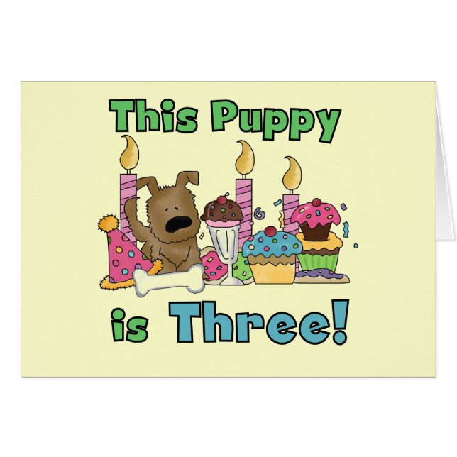 Deze puppy is drie T-shirts en geschenken (Voorkant Horizontaal)