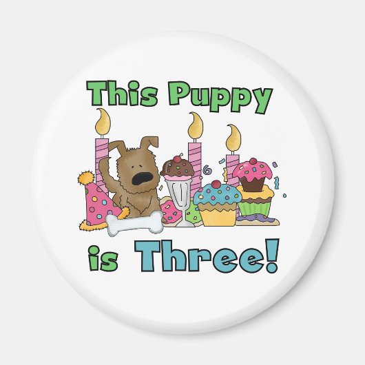 Deze puppy is drie T-shirts en geschenken Magneet (Voorkant)