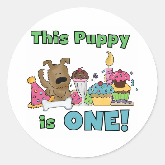 Deze Puppy is One Tshirts en geschenken Ronde Sticker (Voorkant)