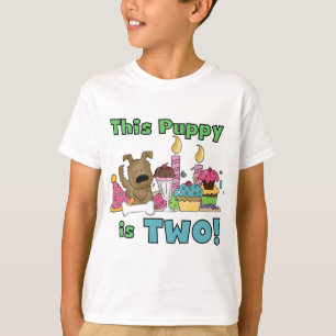 Deze puppy is twee T-shirts en geschenken