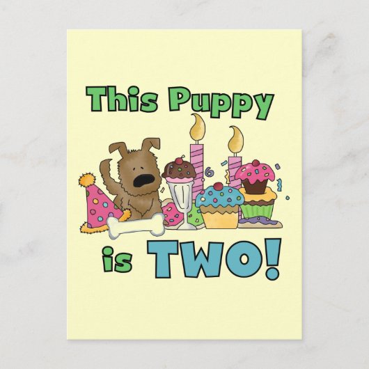 Deze puppy is twee T-shirts en geschenken Briefkaart (Voorkant)