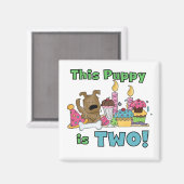 Deze puppy is twee T-shirts en geschenken Magneet (Voorkant / Achterkant)