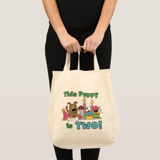 Deze puppy is twee T-shirts en geschenken Tote Bag (Voorkant (product))