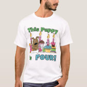 Deze puppy is vier T-shirts en geschenken (Voorkant)