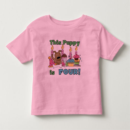Deze puppy is vier T-shirts en geschenken (Voorkant)