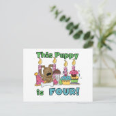 Deze puppy is vier T-shirts en geschenken Briefkaart (Staand voorkant)
