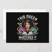 Deze Queen Meesterde het Klasse van 2024 Afstudere Aankondiging (Voorkant / Achterkant)