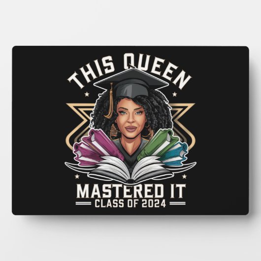 Deze Queen Meesterde het Klasse van 2024 Afstudere Fotoplaat (voorkant)