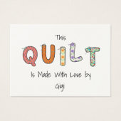 Deze quilt gemaakt door cadeaubehuizing visitekaartje (Voorkant)