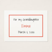 Deze quilt gemaakt door cadeaubehuizing visitekaartje (Achterkant)