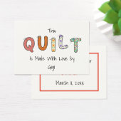 Deze quilt gemaakt door cadeaubehuizing visitekaartje (Bureau)