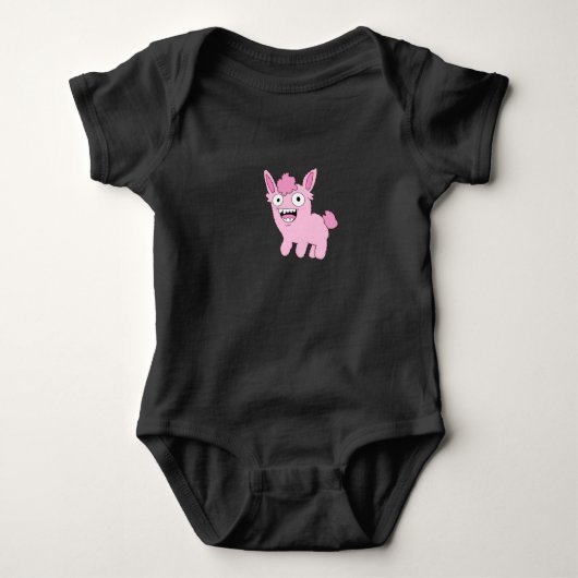 Deze rare roze critter-babytop romper (Voorkant)