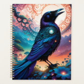 Deze raven silhouet illustratie is gewoon kloof planner (Voorkant)