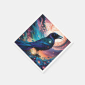 Deze raven silhouet illustratie is gewoon kloof servet (Hoek)