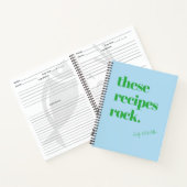 Deze Recepten Rock Kleurrijk Blauw en Groen Recept Notitieboek (Binnen)