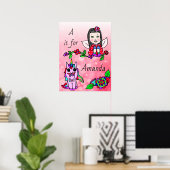 Deze  Red Fairy en Unicorn hebben een persoonlijk  Poster (Thuiskantoor)