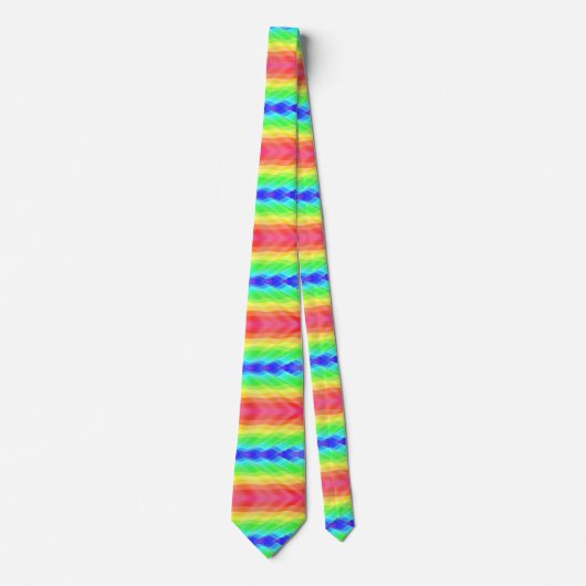 Deze regenboogpatroon das (Voorkant)
