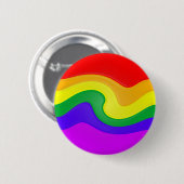 Deze regenboogwervelkolom aanpassen ronde button 5,7 cm (Voorkant /achterkant)