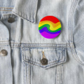 Deze regenboogwervelkolom aanpassen ronde button 5,7 cm (In situ)