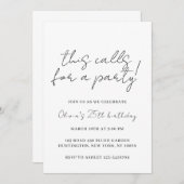 Deze Roept een Feestelijke Uitnodiging Bewerkbare (Voorkant / Achterkant)