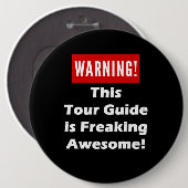 Deze rondleiding is Geweldige. Ronde Button 6,0 Cm (Voorkant /achterkant)