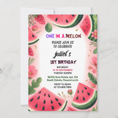 Deze roze zomer een in een meloen eerste 1e verjaa kaart (Voorkant)
