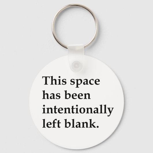 Deze ruimte leeg sleutelhanger (Voorkant)