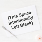 "Deze ruimte opzettelijk leeg gelaten" Stickers (Envelop)