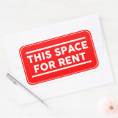 Deze ruimte te huur rechthoekige sticker (Envelop)