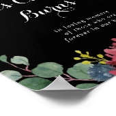 Deze Rustieke Zwarte Botanische Kaars Brandt Bord Poster (Hoek)