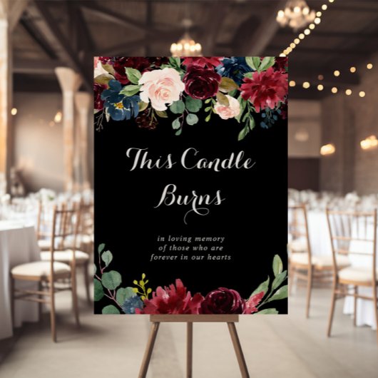 Deze Rustieke Zwarte Botanische Kaars Brandt Bord Poster