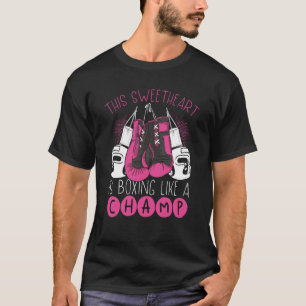 Deze schatje is gek als een Champ Woman Boxin T-shirt