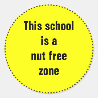 Deze school is een vrije zone voor noten ronde sticker