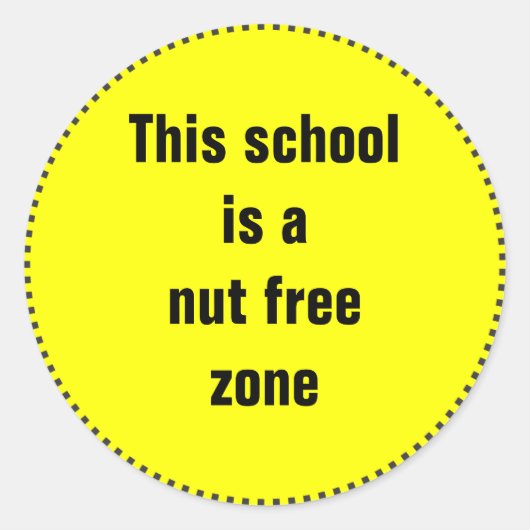 Deze school is een vrije zone voor noten ronde sticker (Voorkant)