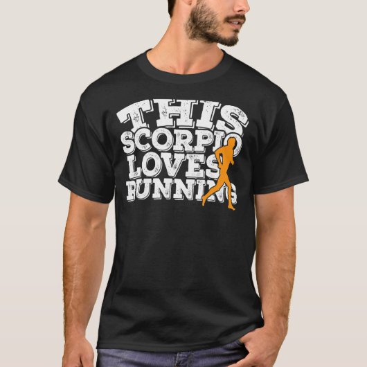 Deze Schorpioen houdt van hardlopen T-shirt (Voorkant)
