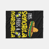 Deze Senorita heeft een grappige Mexicaanse Cinco Fleece Deken (Voorkant (Horizontaal))