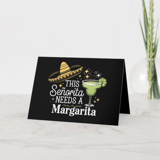 Deze Senorita heeft een Margarita Cinco De Mayo no Bedankkaart (Voorkant)