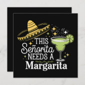 Deze Senorita heeft een Margarita Cinco De Mayo no Kaart (Voorkant / Achterkant)