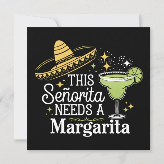 Deze Senorita heeft een Margarita Cinco De Mayo no Kaart (Voorkant)