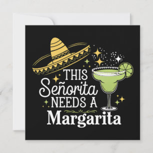 Deze Senorita heeft een Margarita Cinco De Mayo no Kaart