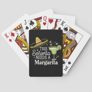 Deze Senorita heeft een Margarita Cinco De Mayo no Pokerkaarten