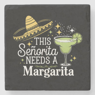 Deze Senorita heeft een Margarita Cinco De Mayo no Stenen Onderzetter