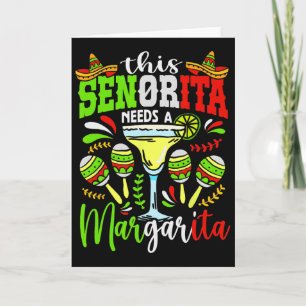 Deze Senorita heeft een Margarita Feest Mexico Vij Kaart