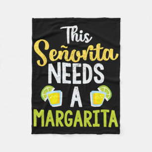 Deze Senorita heeft een Margarita Funny Drink Shi Fleece Deken