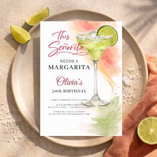 Deze Señorita heeft een Margarita nodig 30e verjaa Kaart