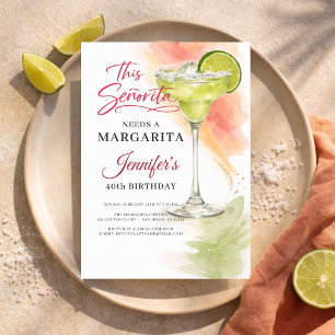Deze Señorita heeft een Margarita nodig 40ste Fies Kaart