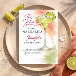 Deze Señorita heeft een Margarita nodig 50ste Fies Kaart