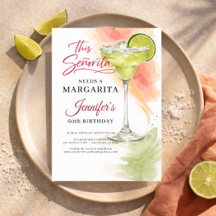 Deze Señorita heeft een Margarita nodig 60ste Fies Kaart