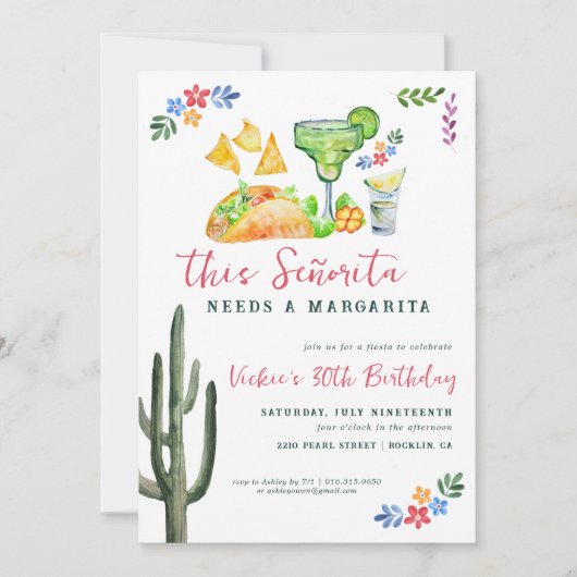 Deze Señorita heeft een Margarita nodig | Mexicaan Kaart (Voorkant)