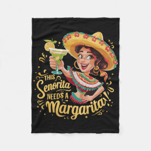 Deze Senorita heeft een Margartita Cinco de Mayo M Fleece Deken